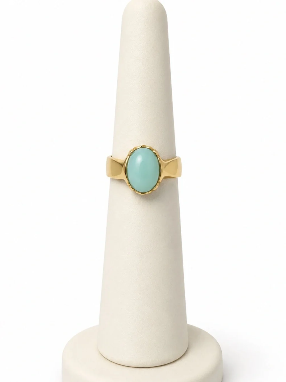 Aqua gemstone ring size 6.5